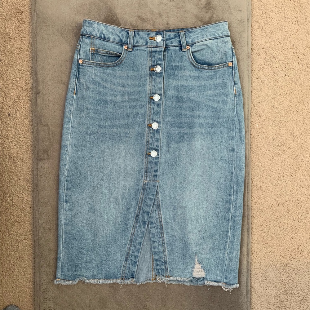 Midi Denim Skirt